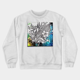 floral stamp Crewneck Sweatshirt